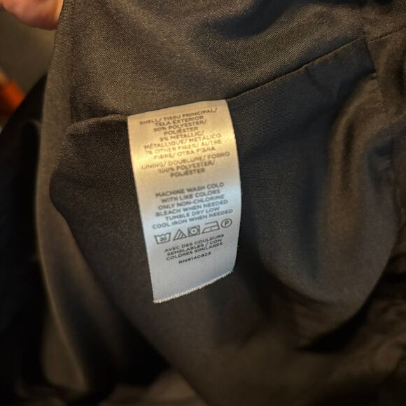 Loft Shimmer Tweed Skirt Size 12 Black Multicolor Shiny Thread Textured - Picture 7 of 7